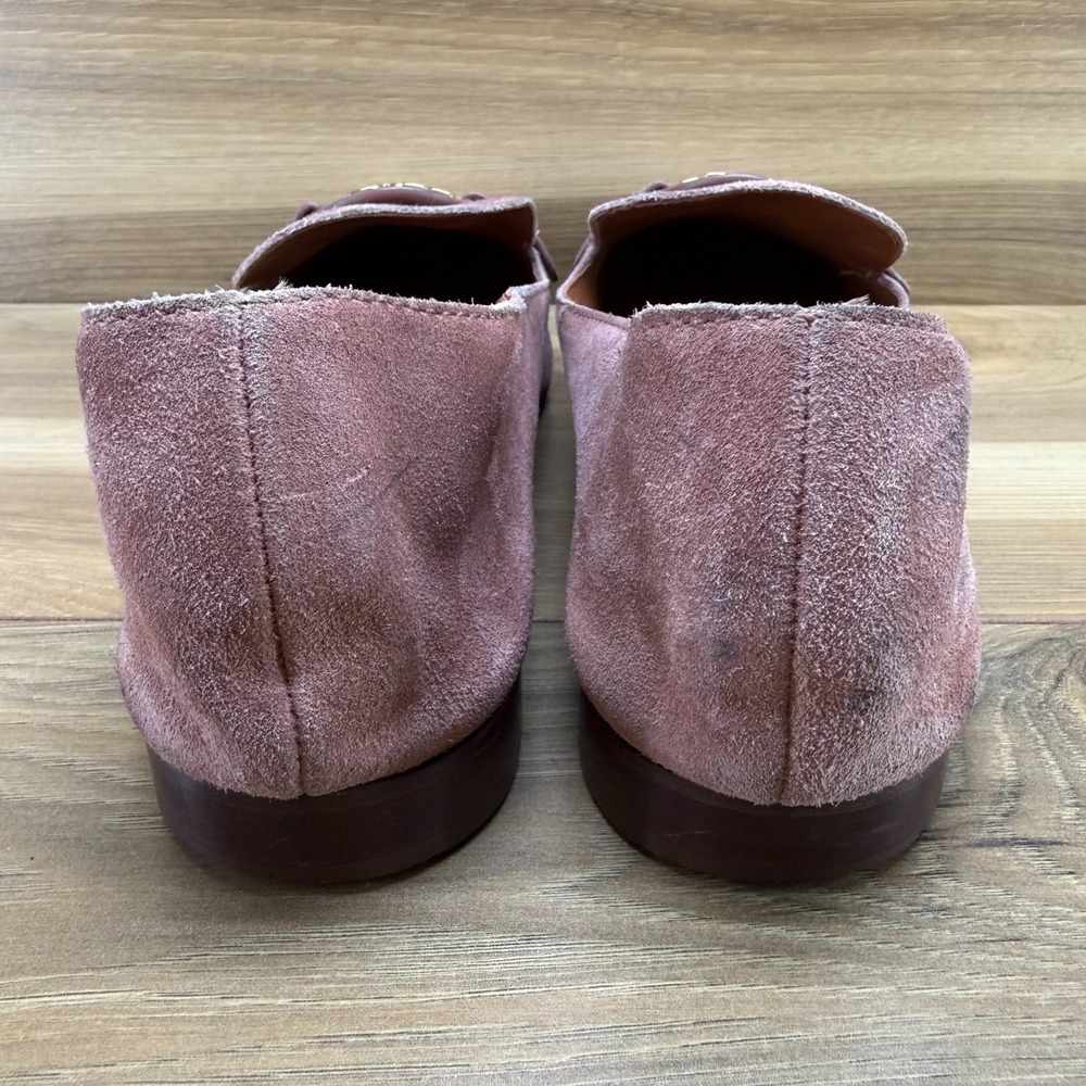 Tory Burch Metal Miller Loafers Mauve 10 M Pink Modern Office Casual Minimalist - Picture 7 of 11